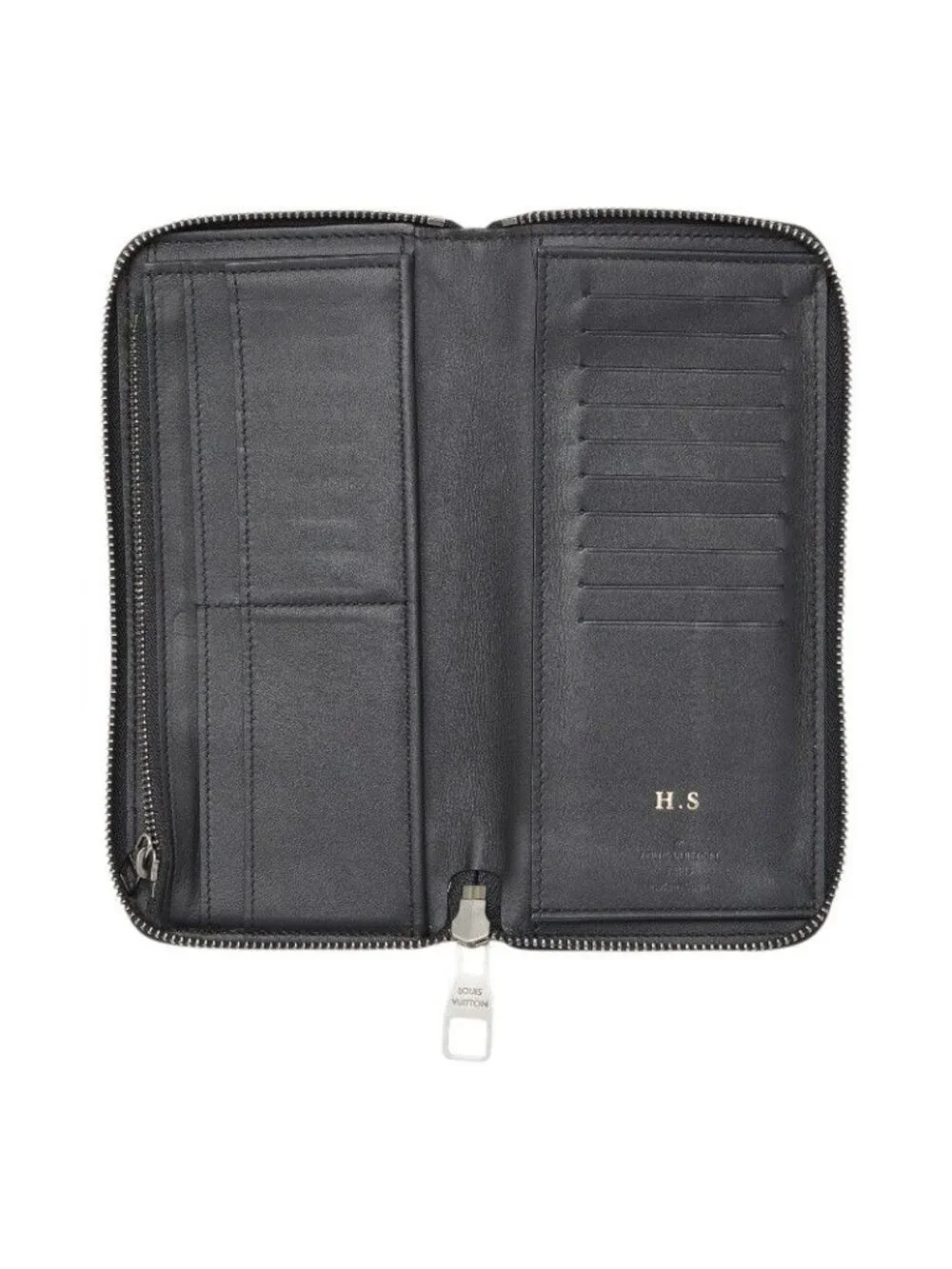 Louis Vuitton Damier Infini Zippy Wallet Vertical Zip Around Onyx Black Leather